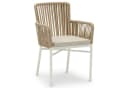 IDIMEX Gartenstuhl AFUERA 6er Set Weiß/Beige Aluminium Bild 3