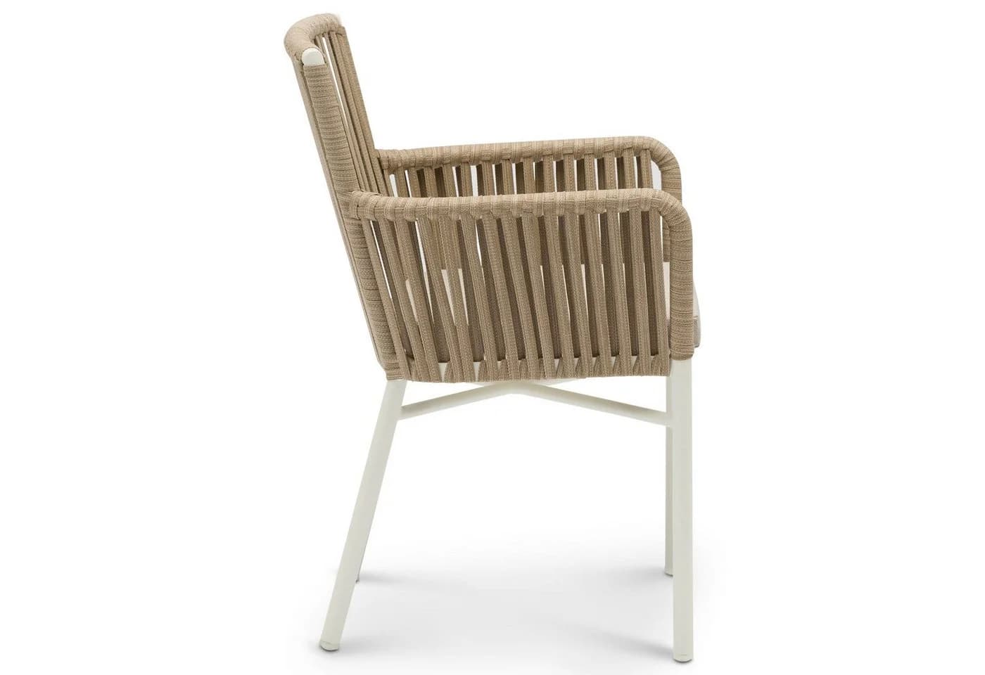 IDIMEX Gartenstuhl AFUERA 6er Set Weiß/Beige Aluminium - Bild 5