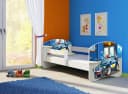 Clamaro Kinderbett Fantasia Weiß mit Rausfallschutz und Matratze Bild 2