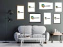 Clamaro Bilderrahmen Collage 30x60 cm Schwarz Matt Bild 1