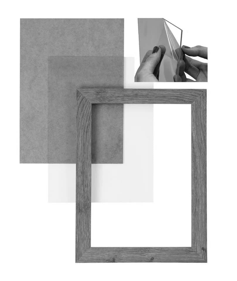 Clamaro Bilderrahmen Collage 30x60 cm Schwarz Matt - Bild 4