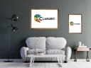 Clamaro Bilderrahmen COLLAGE MDF Holz Braun Acrylglas Bild 1