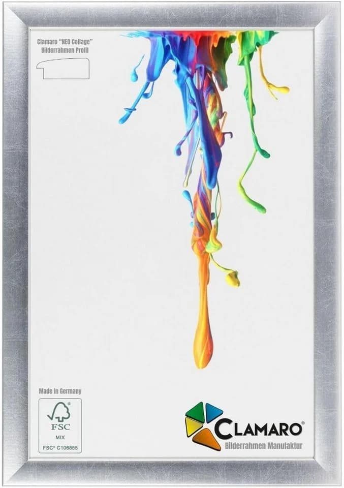 Clamaro Bilderrahmen Silber NEO COLLAGE Modern Holz - Bild 2