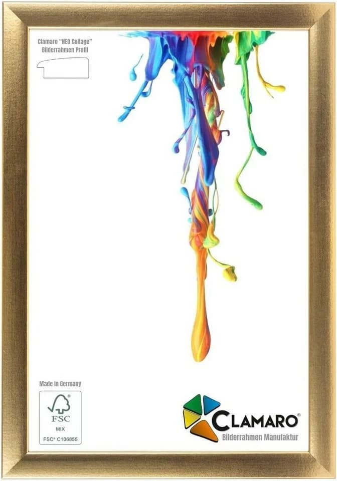 Clamaro Bilderrahmen Neo Collage Gold Maßanfertigung Modern - Bild 2
