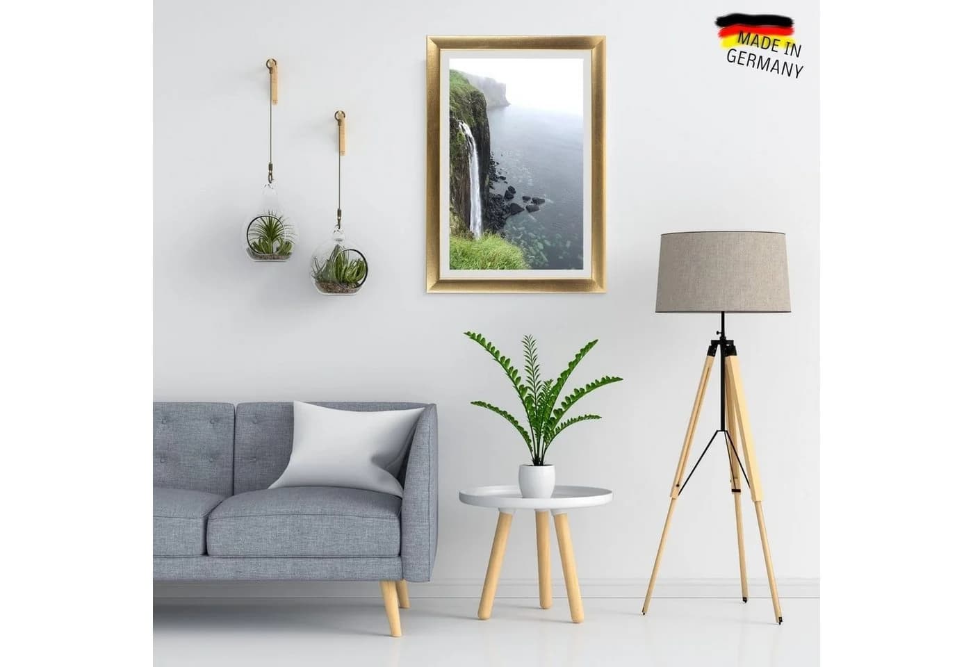 Clamaro Bilderrahmen NEO COLLAGE Gold Modern Holz Maßanfertigung
