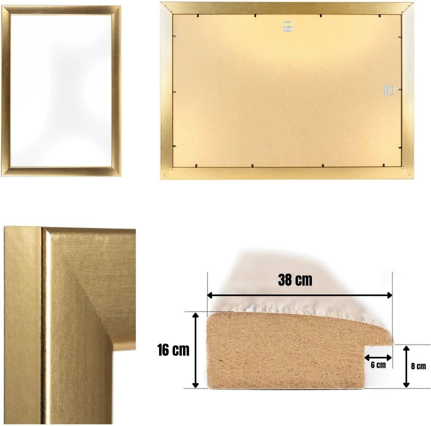 Clamaro Bilderrahmen NEO COLLAGE Gold Modern Holz Maßanfertigung - Bild 3