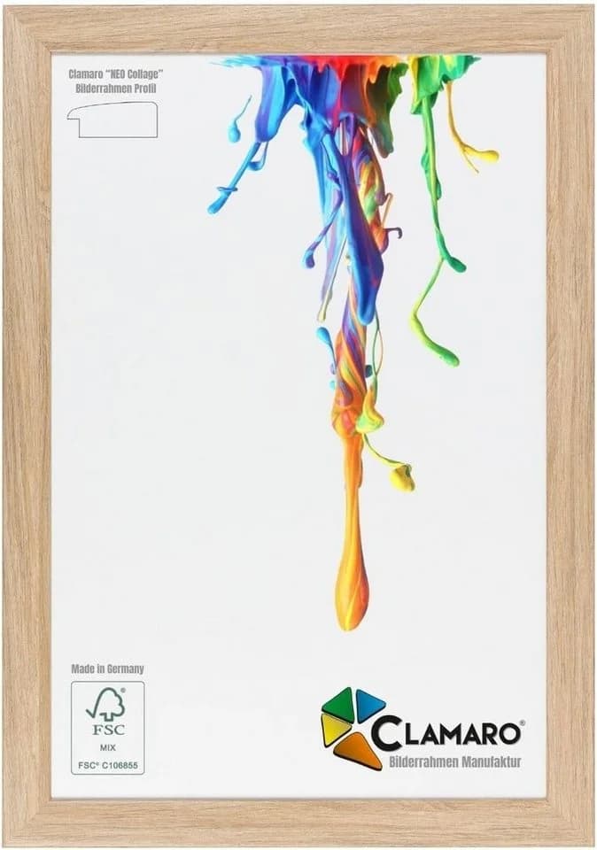 Clamaro Bilderrahmen Neo Collage Eiche Natur Modern Holz - Bild 2