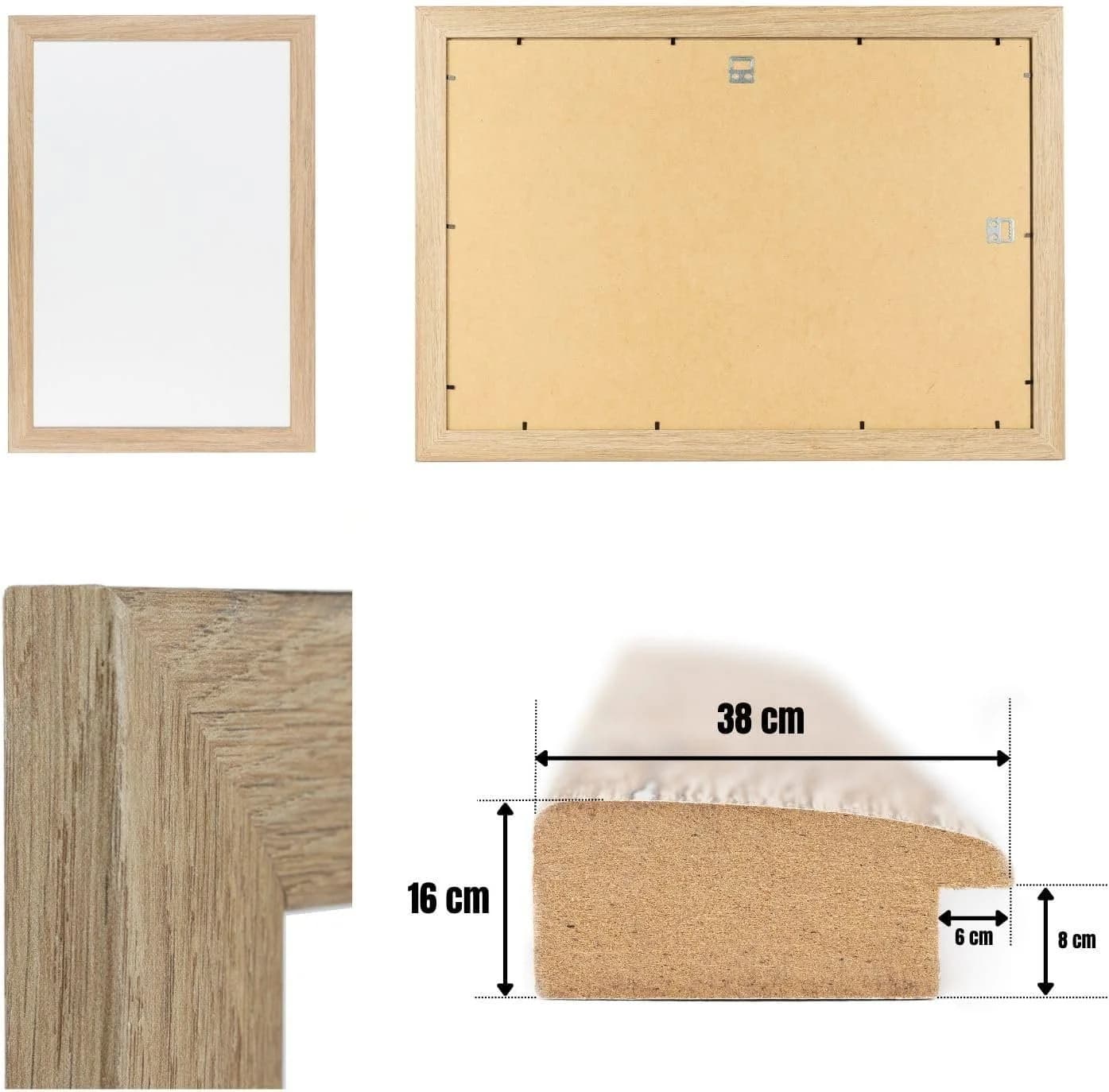 Clamaro Bilderrahmen Neo Collage Eiche Natur Modern Holz - Bild 3