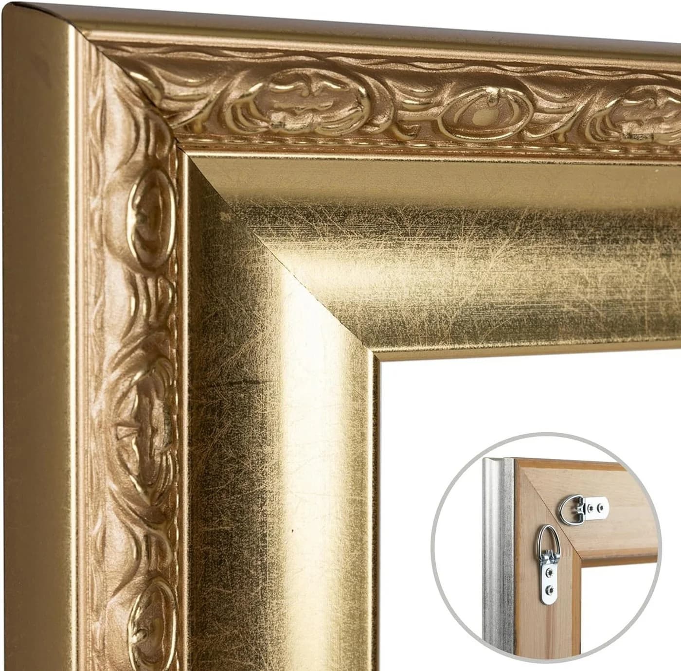 Clamaro Bilderrahmen Franz Gold Antik Massivholz Acrylglas - Bild 4