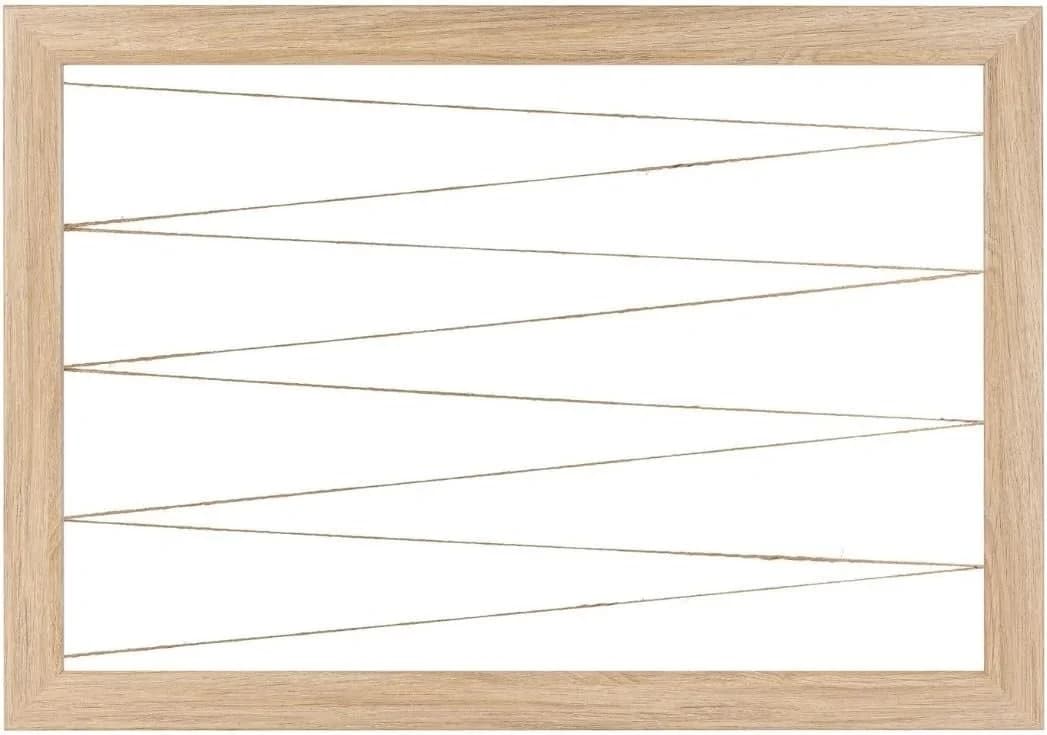 Clamaro Bilderrahmen mit Fotoleine und 20 Holzklammern Eiche Hell - Bild 3