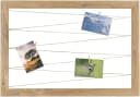 Clamaro Fotohalter mit Leine und 20 Klammern Eiche Altholz Bild 2