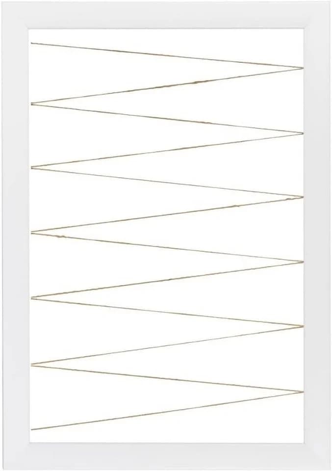 Clamaro Bilderrahmen Neo Collage Line Weiß Matt mit 20 Holzklammern