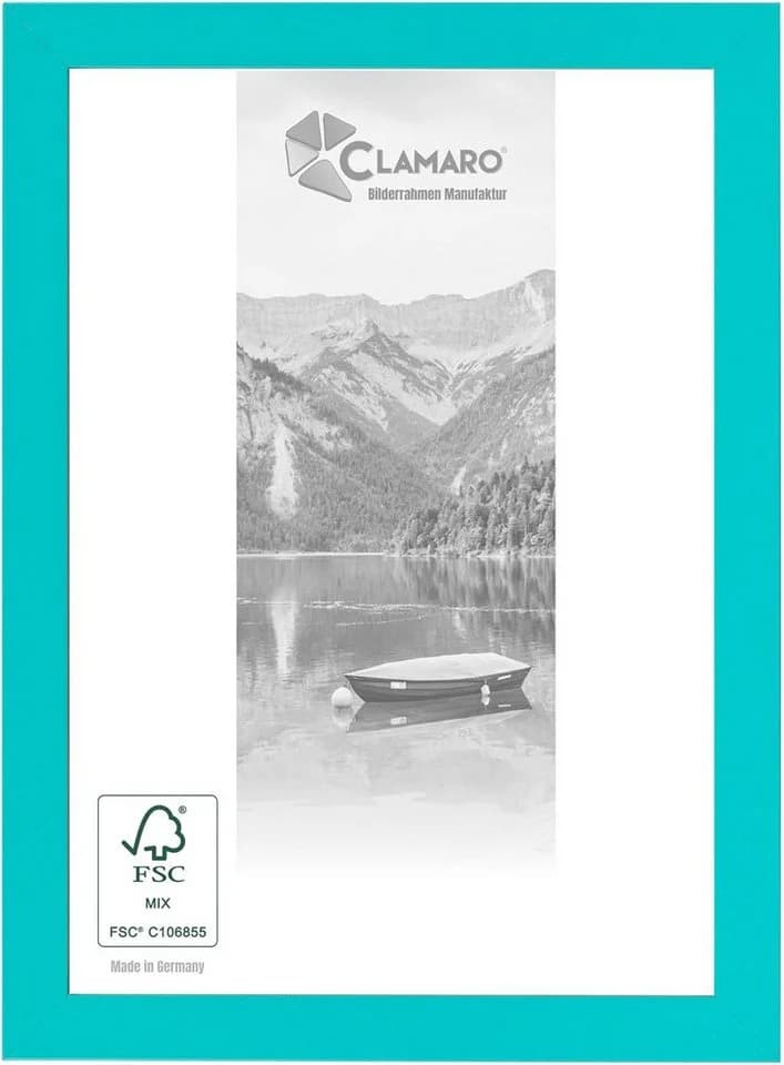 Clamaro Bilderrahmen COLLAGE Türkis 30mm MDF Holz Acrylglas - Bild 2