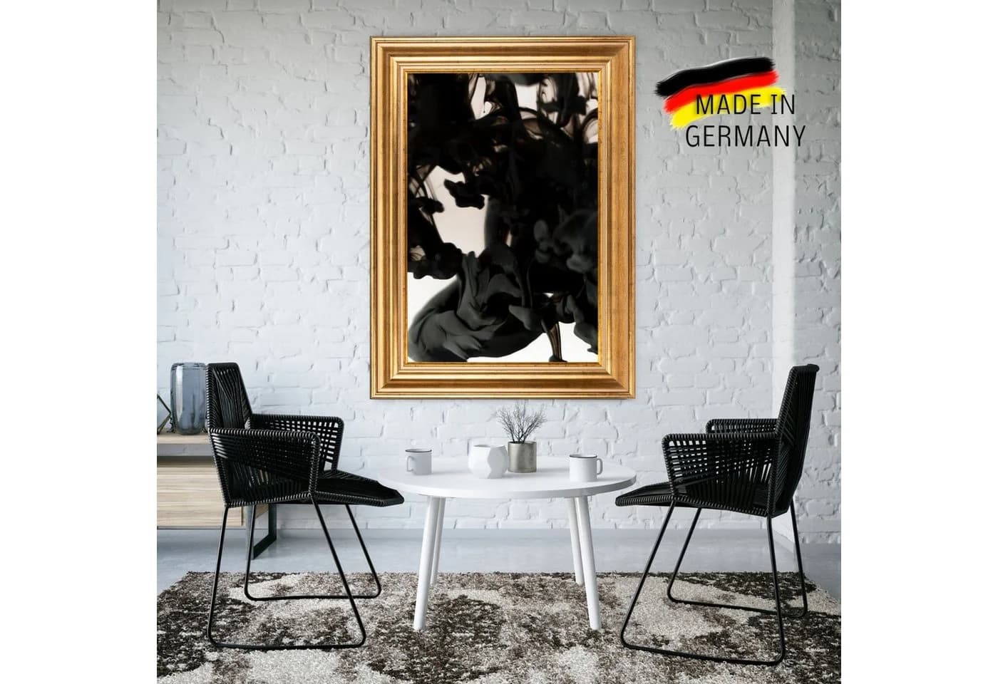 Clamaro Bilderrahmen RIGA Gold MDF Acryl Vintage