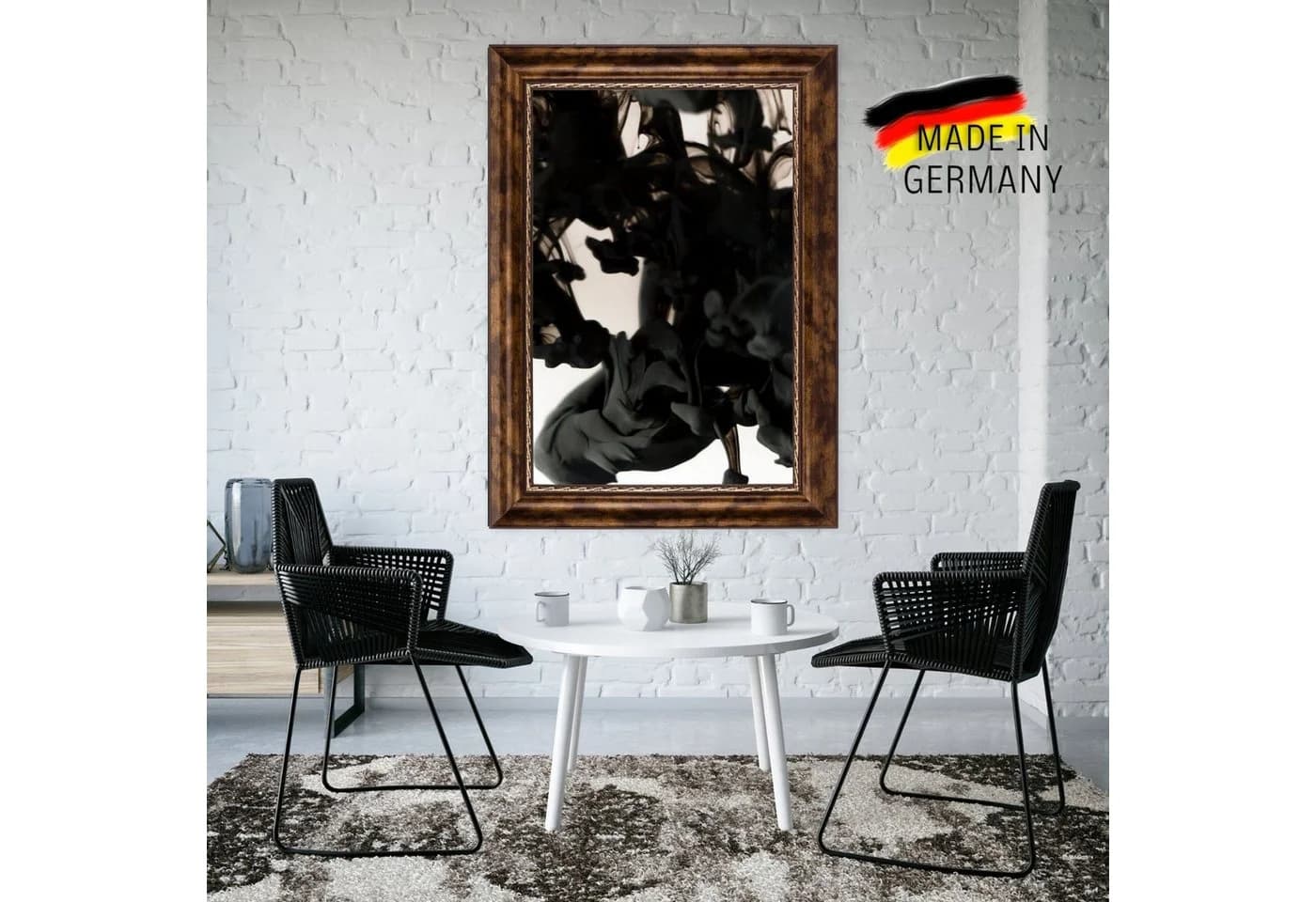 Clamaro Bilderrahmen ROM Dunkelbraun Vintage Barock MDF