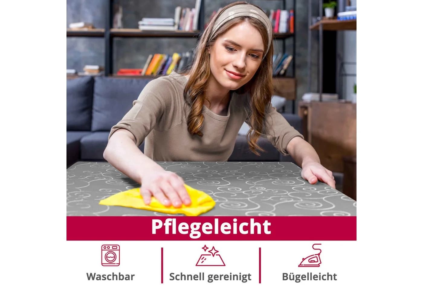 DecoHomeTextil Tischdecke Dunkelgrün Ornamente Damast - Bild 4