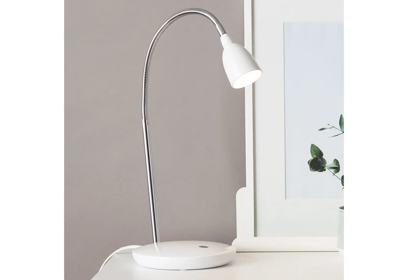 Lightbox Tischleuchte LED Flexarm Warmweiß Weiß