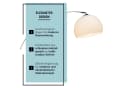 Lightbox Stehlampe, moderne Bogenlampe mit schwenkbarem Kopf und Fußschalter Bild 5