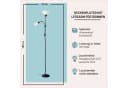 Lightbox Stehlampe Deckenfluter mit Lesearm Schwarz/Weiß Bild 3