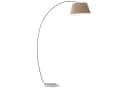 Lightbox Bogenlampe Stoffschirm Betonfuß Taupe Bild 1