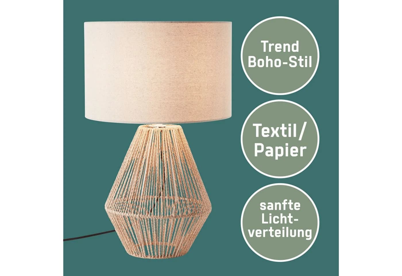 Lightbox Tischleuchte Nature-Style mit Schalter - Bild 3