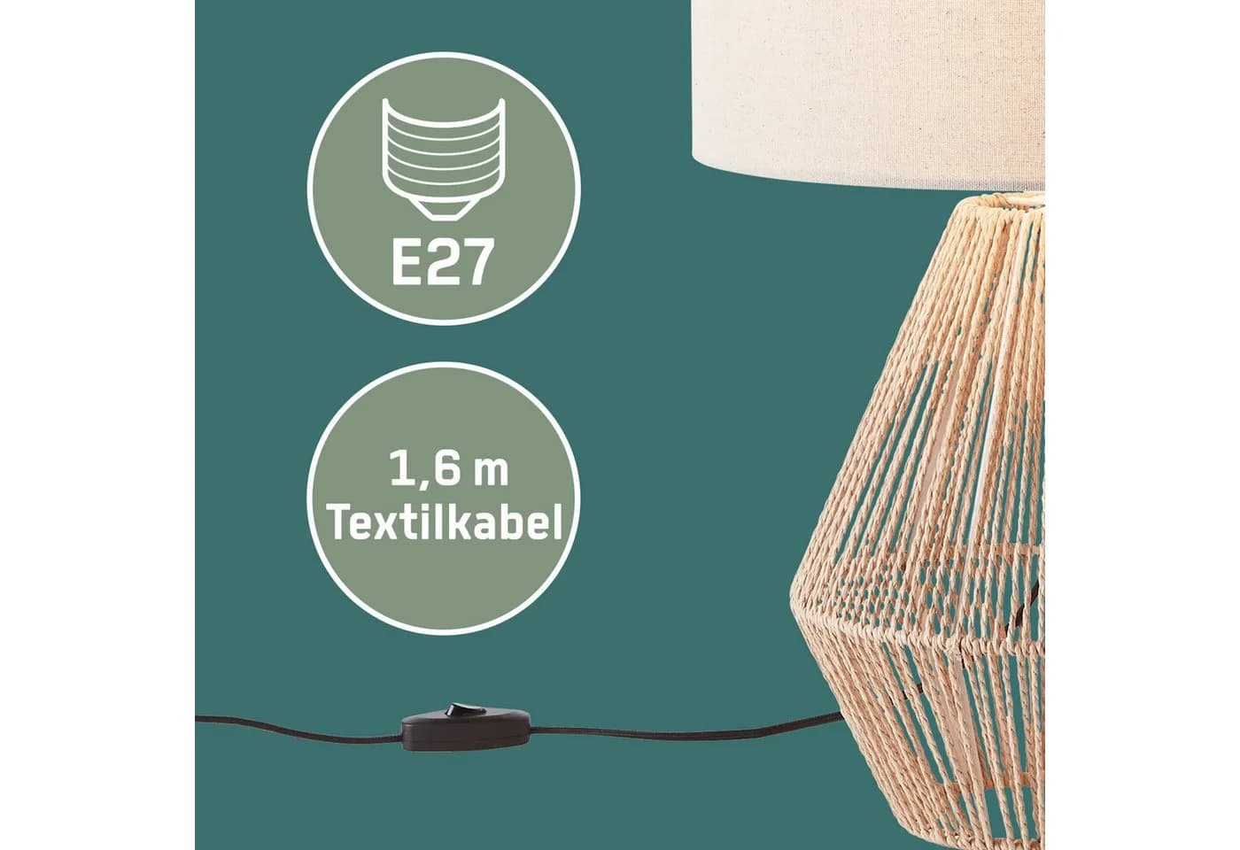 Lightbox Tischleuchte Nature-Style mit Schalter - Bild 5