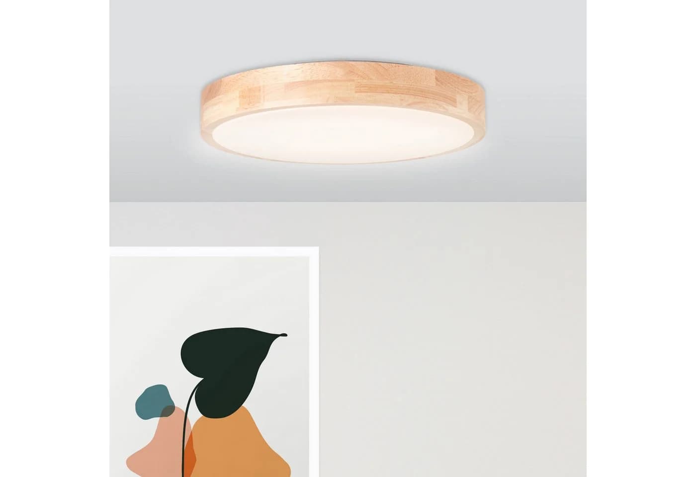Lightbox Deckenleuchte LED fest integriert warmweiß-kaltweiß Holz LED Ø 34 cm - Bild 2