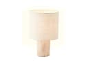 LIGHTBOX Tischleuchte Boho E27 Stoffschirm Holzsockel Beige Bild 1