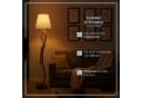 LIGHTBOX Stehlampe Weiß E27 Seiloptik Textil Metall Bild 4