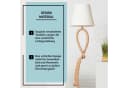 LIGHTBOX Stehlampe Weiß E27 Seiloptik Textil Metall Bild 5