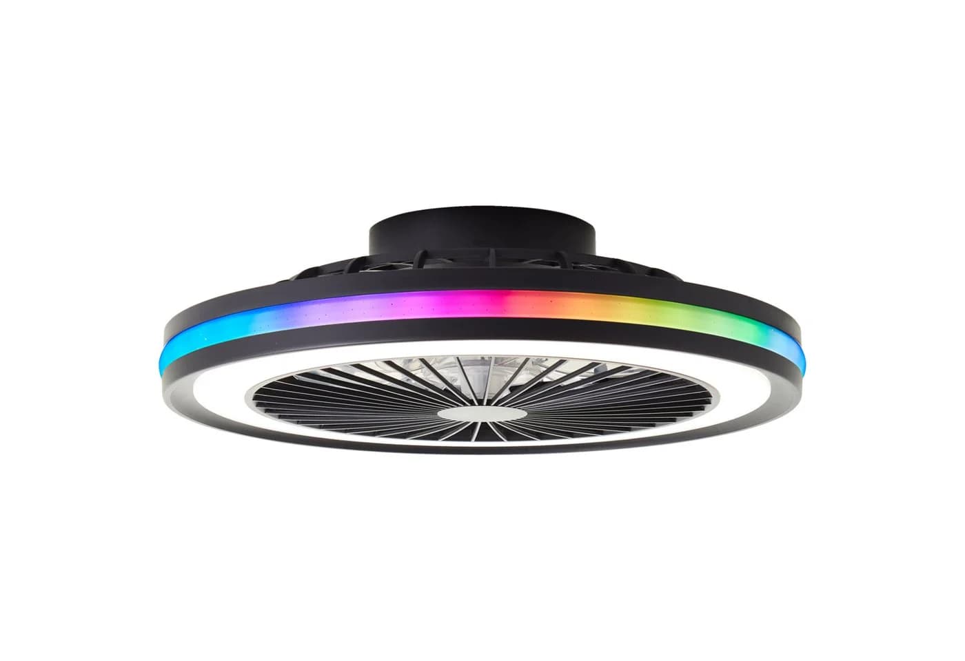 Lightbox Deckenleuchte mit Ventilator und RGB-Frame Light Schwarz