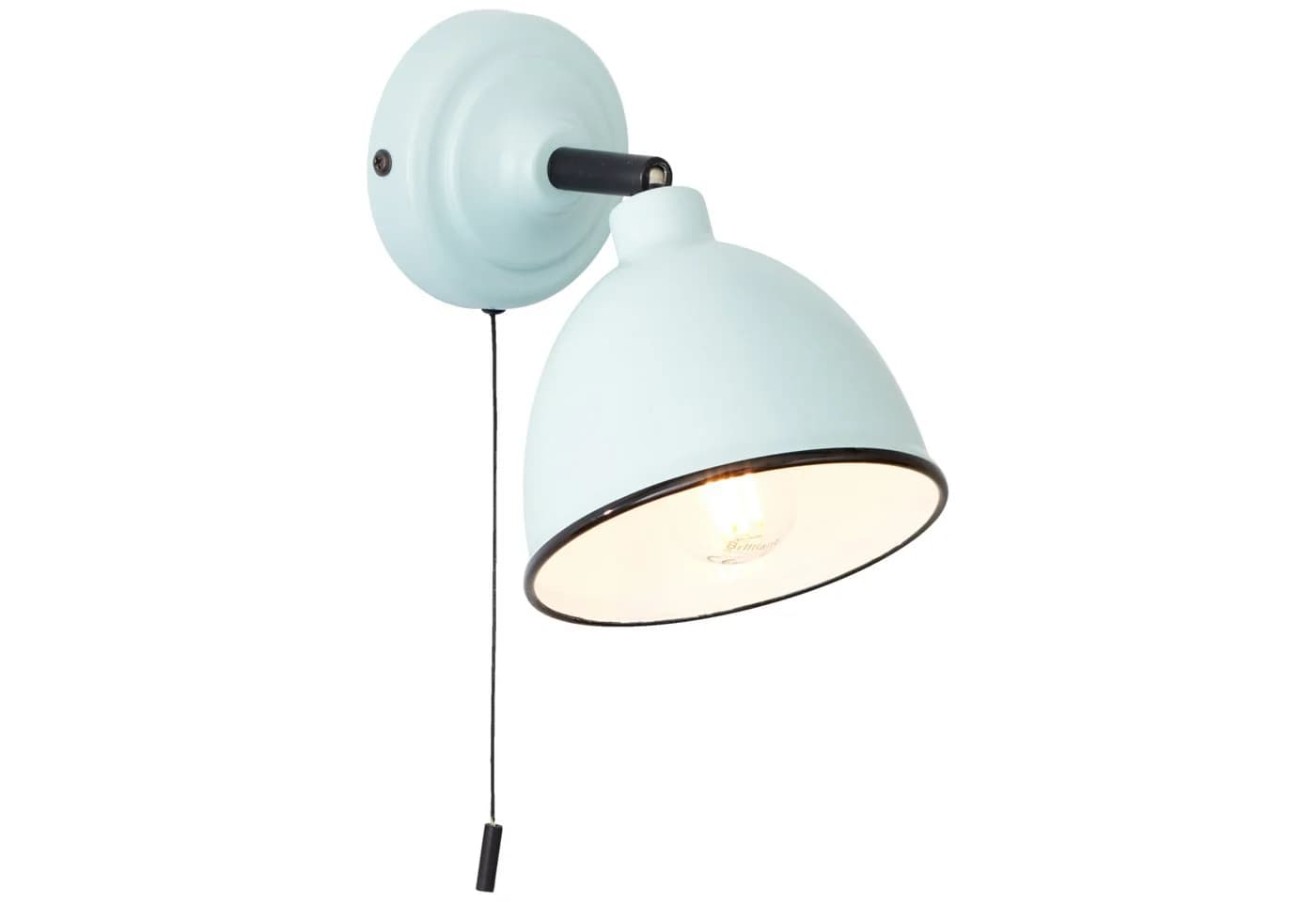 Lightbox Hellblaue Wandlampe: Schwenkbare Wandleuchte mit Schalter - Bild 2