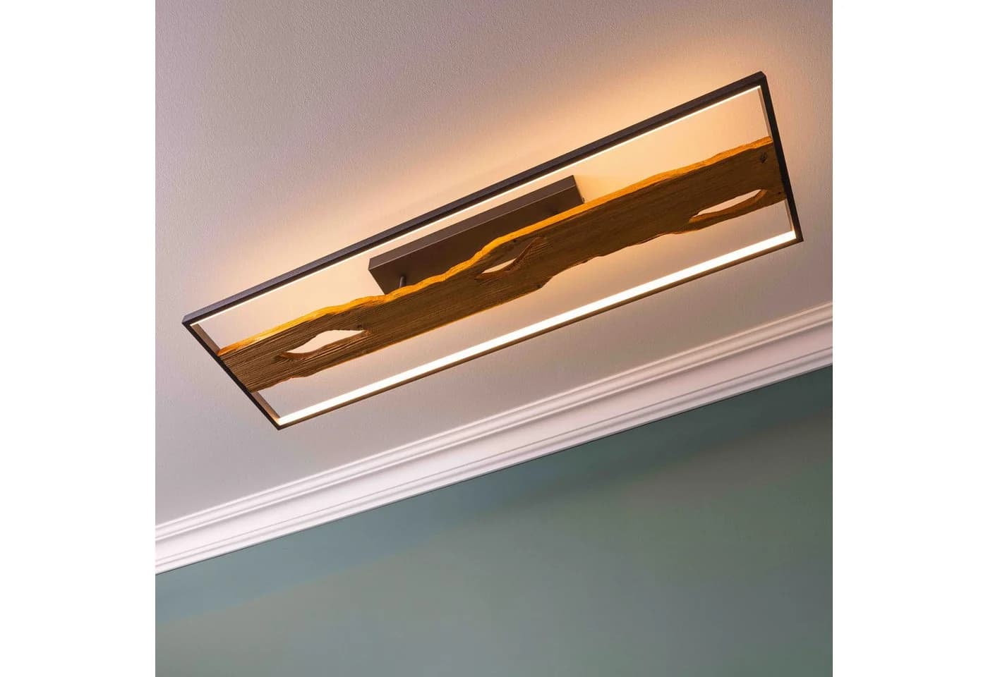 LIGHTBOX Deckenleuchte LED Warmweiß Dimmbar Holzoptik - Bild 2