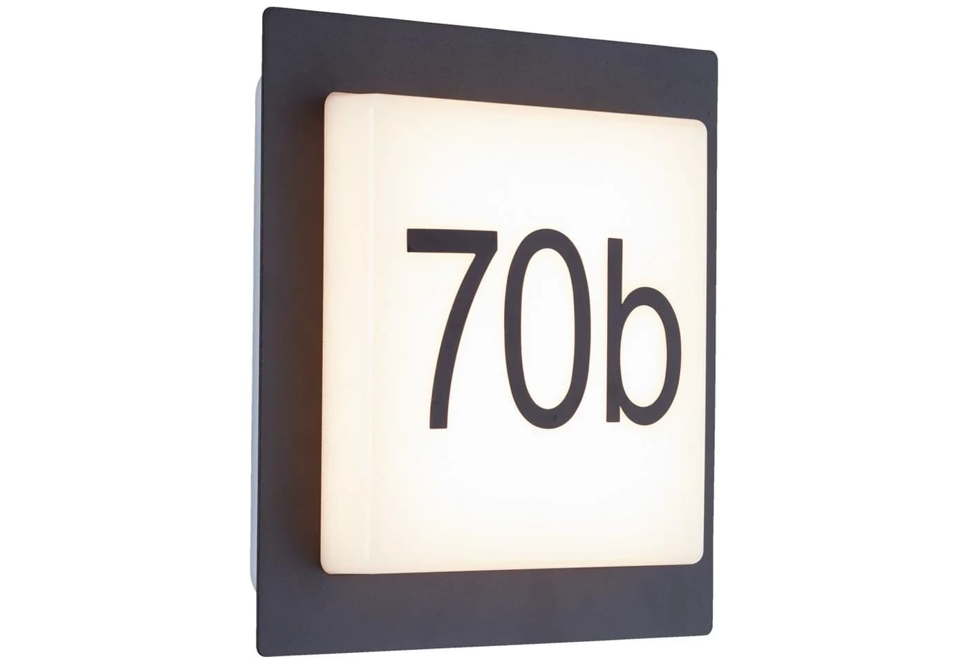 Lightbox LED Außen-Wandleuchte Warmweiß mit Hausnummer - Bild 2