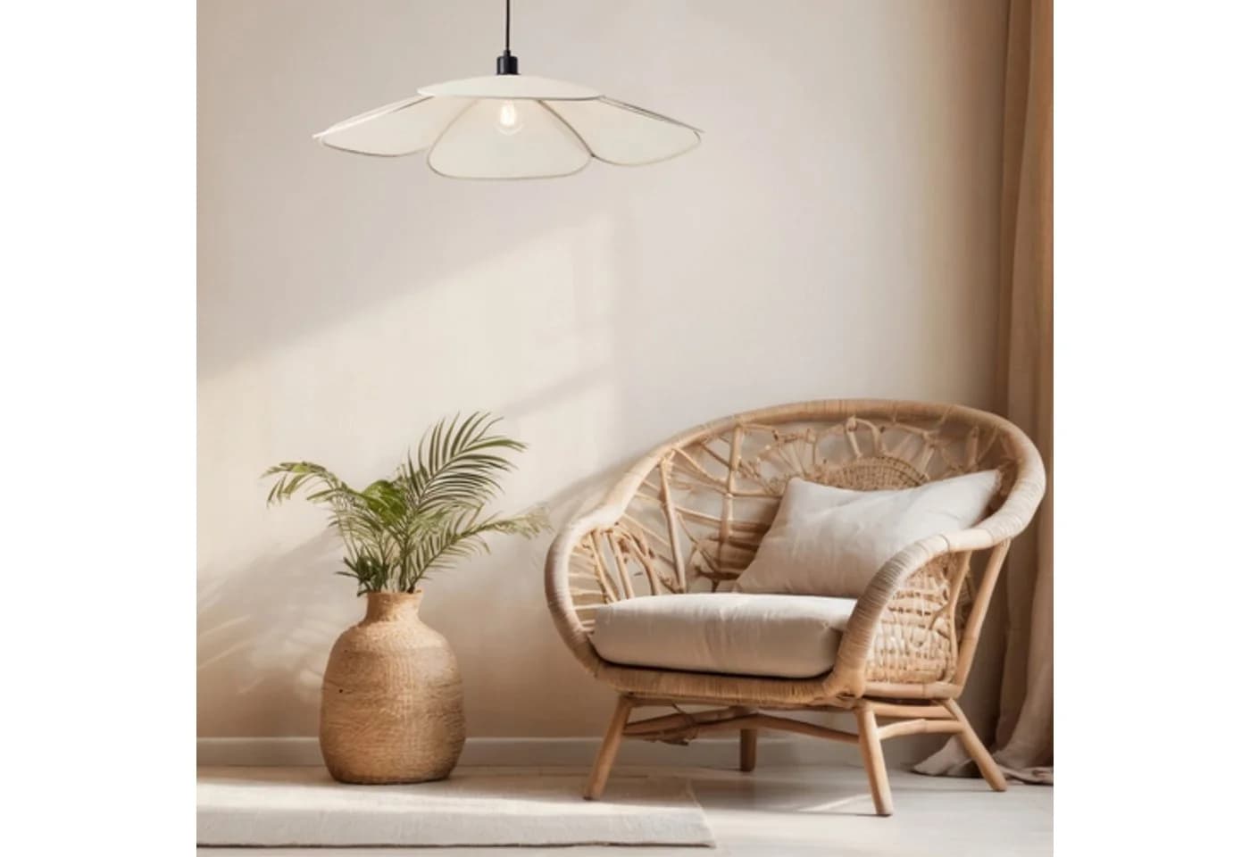 Lightbox Pendelleuchte Blumenförmig Beige - Bild 2