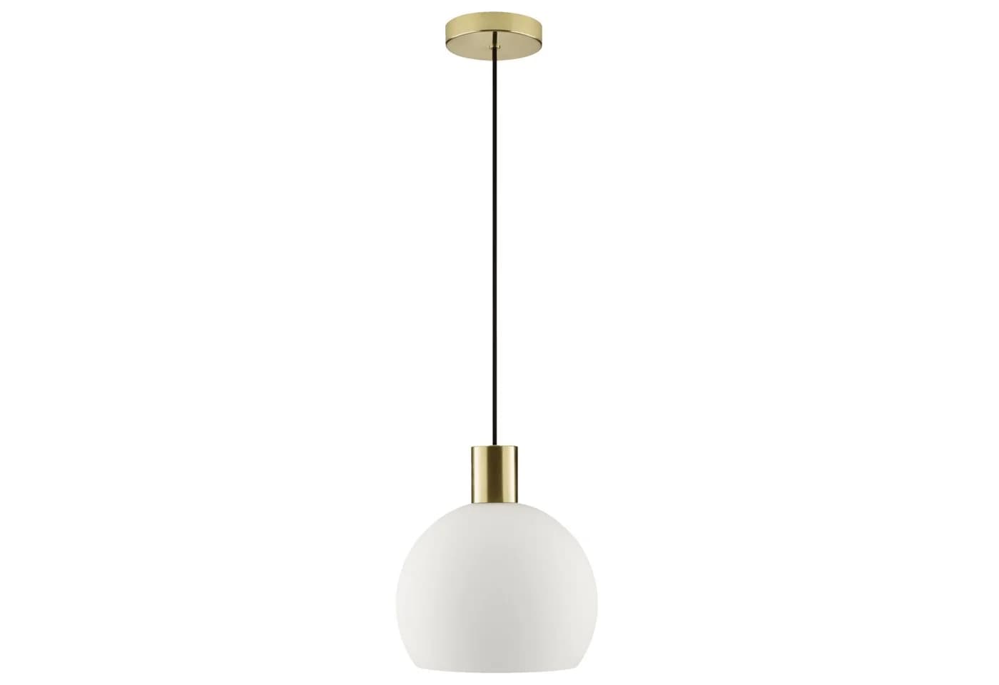 Lightbox Pendelleuchte Glamour Messing/Opalweiß E27 - Bild 4