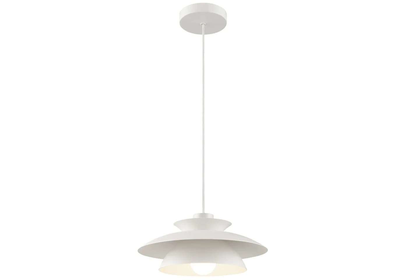 Lightbox Pendelleuchte Weiß Matt Metall E27