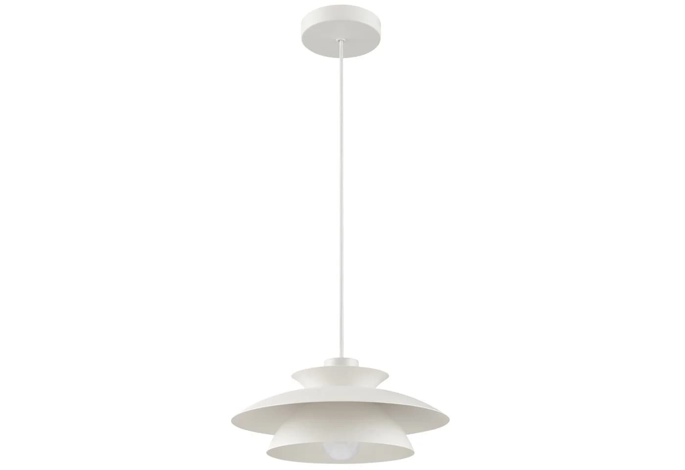 Lightbox Pendelleuchte Weiß Matt Metall E27 - Bild 3
