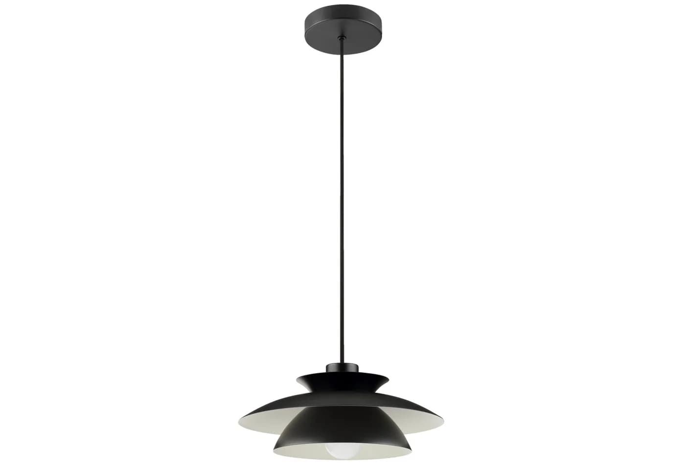 Lightbox Pendelleuchte Schwarz Matt Metall E27 Fassung - Bild 3