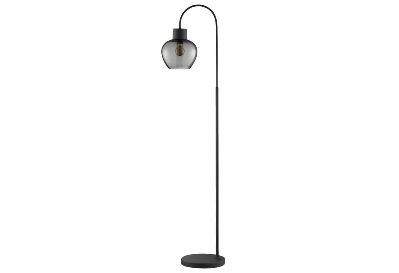Lightbox Bogenstehleuchte Schwarz Rauchglas E27 - Bild 3