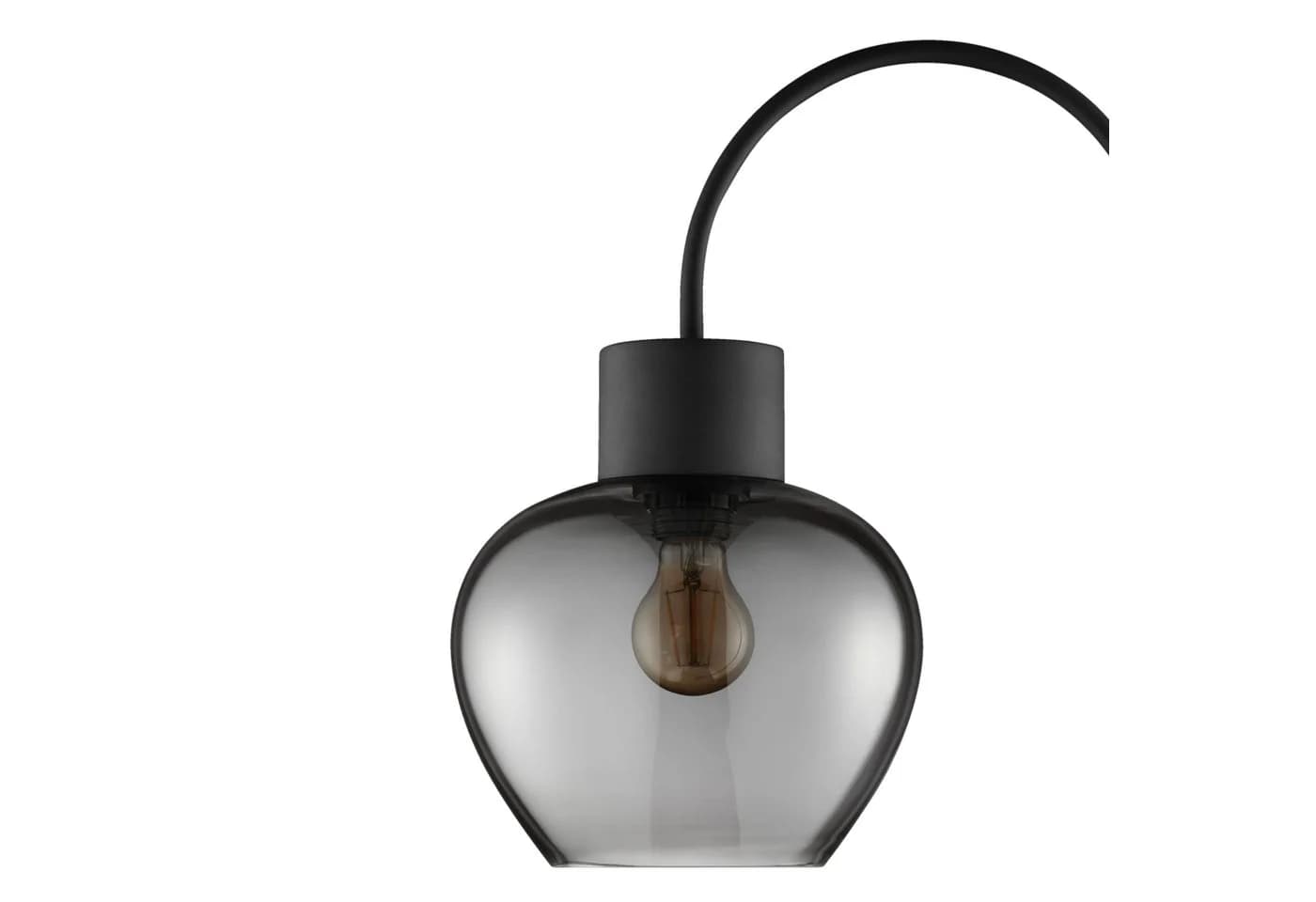 Lightbox Bogenstehleuchte Schwarz Rauchglas E27 - Bild 5