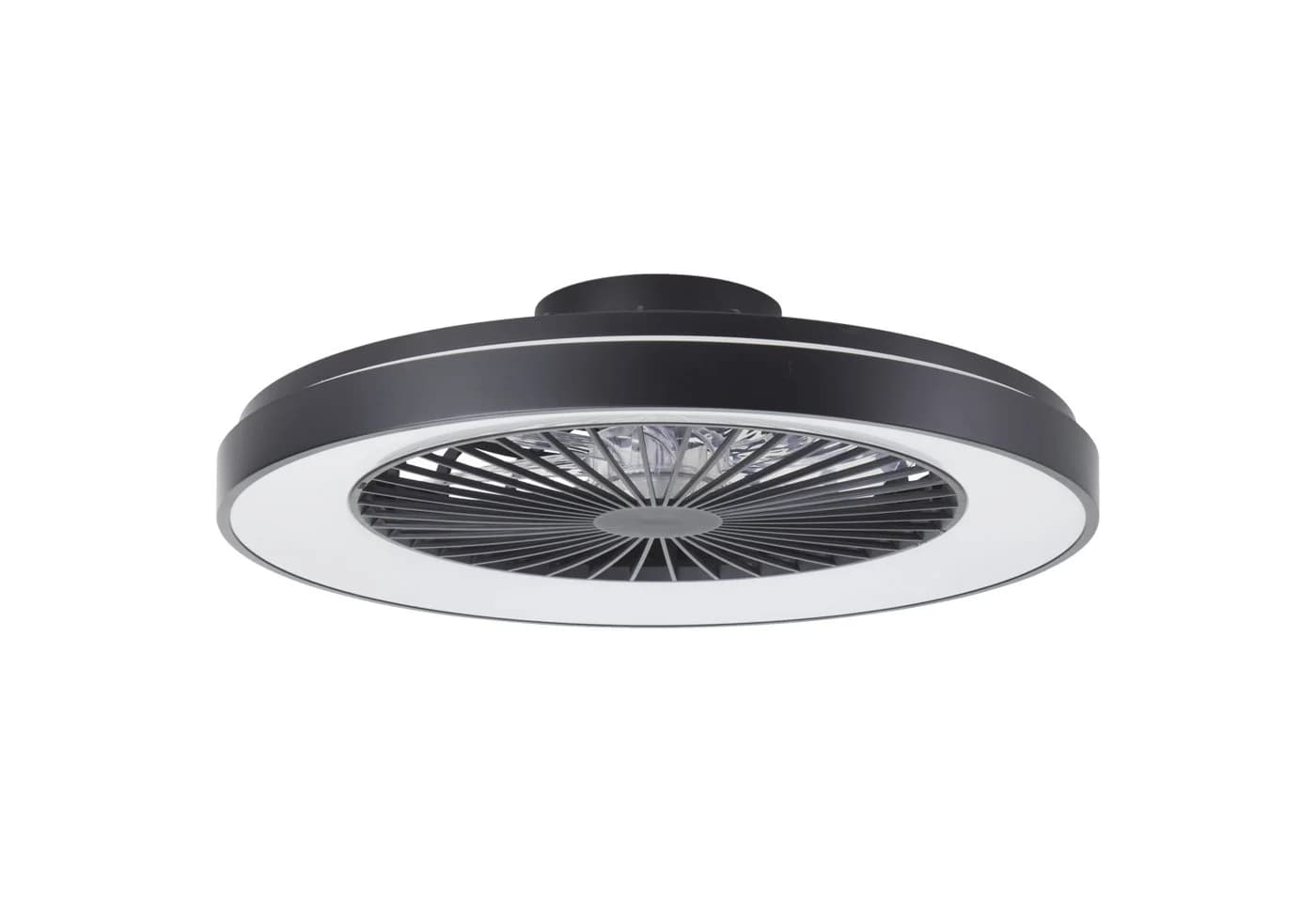 Lightbox Deckenleuchte mit Ventilator, CCT, dimmbar, IC-RGB, 58 cm, schwarz