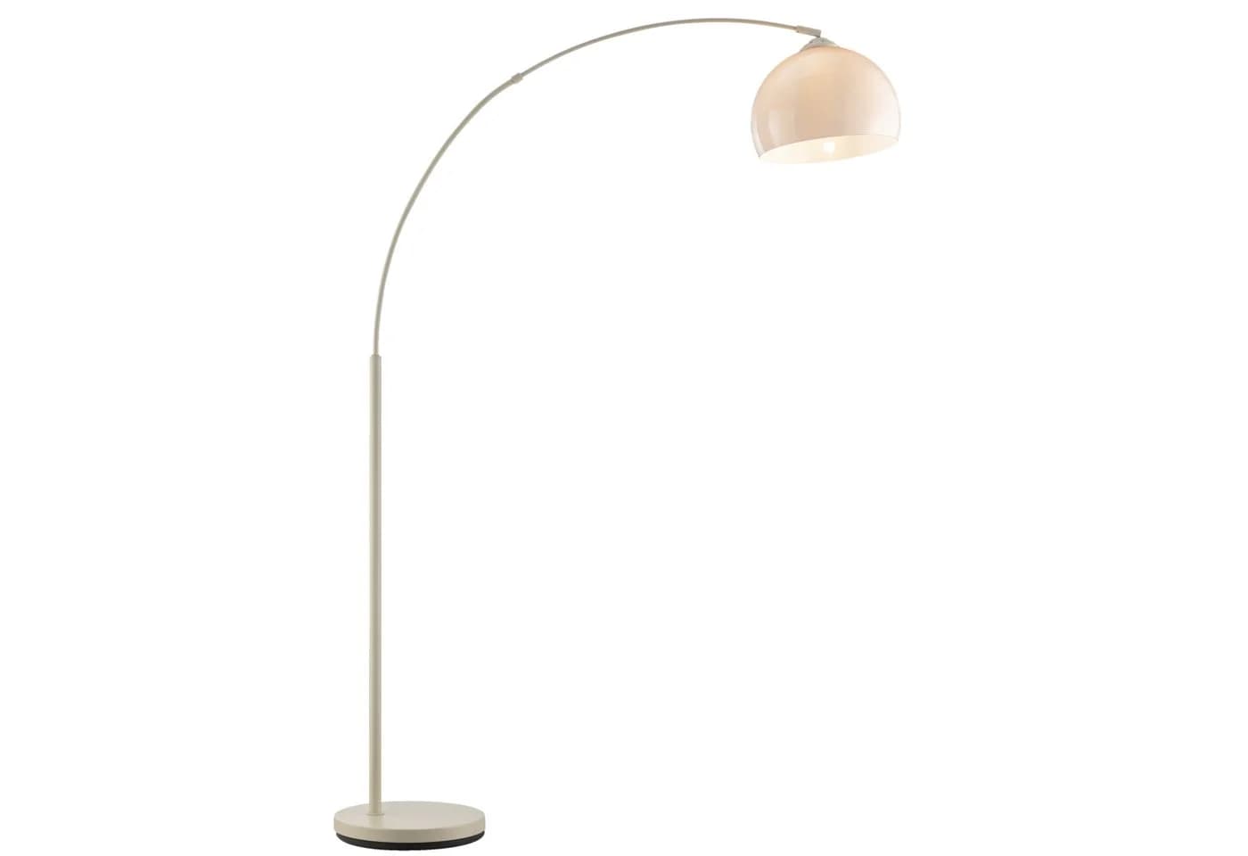 Lightbox Bogenstehleuchte Beige/Weiß Schwenkbar E27