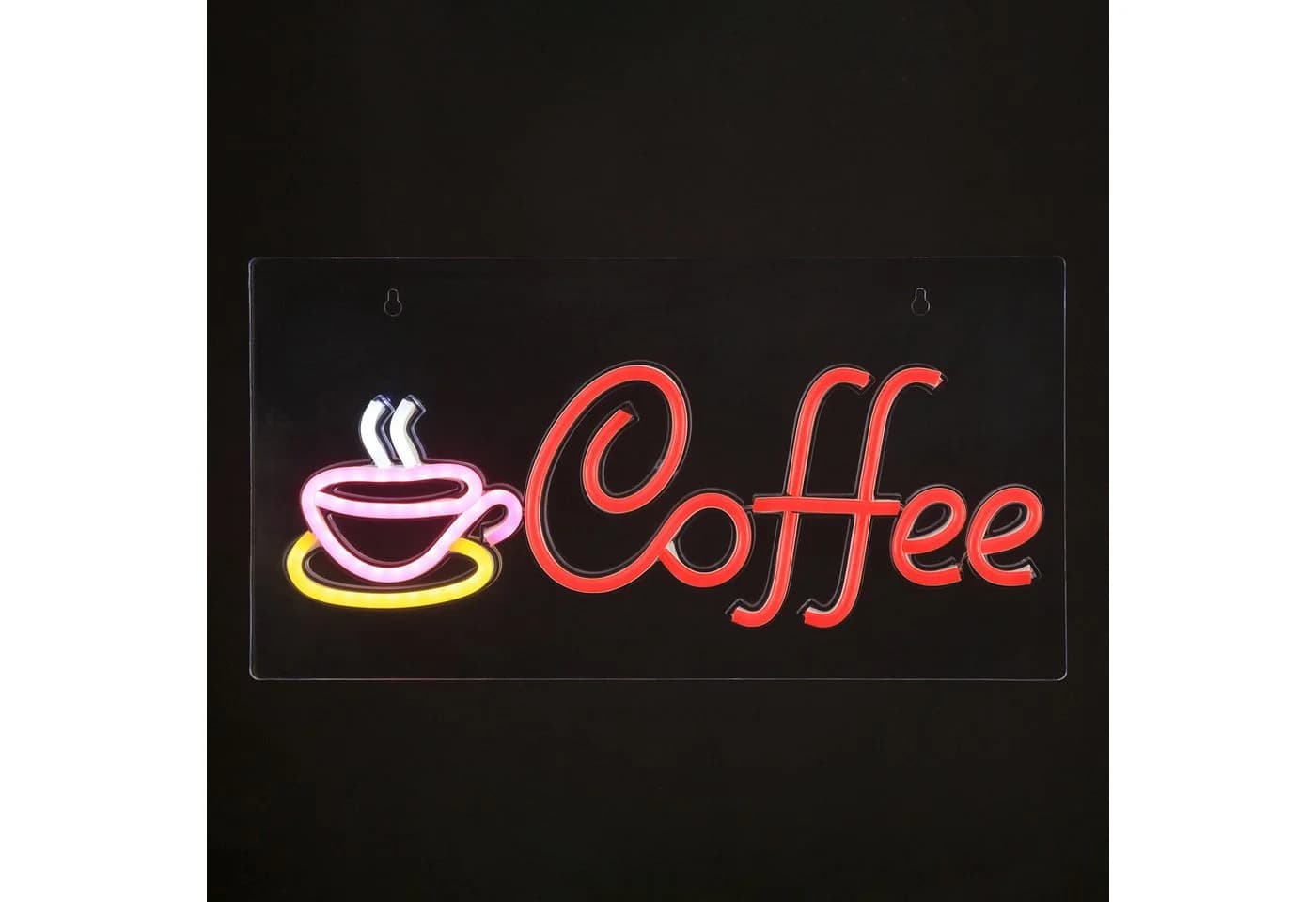 Lightbox Neon LED Wandleuchte Coffee transparent - Bild 3