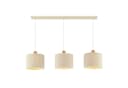 Lightbox Pendelleuchte 3x E27 Beige/Braun Metall/Holz/Textil Bild 1