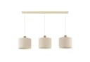 Lightbox Pendelleuchte 3x E27 Beige/Braun Metall/Holz/Textil Bild 3