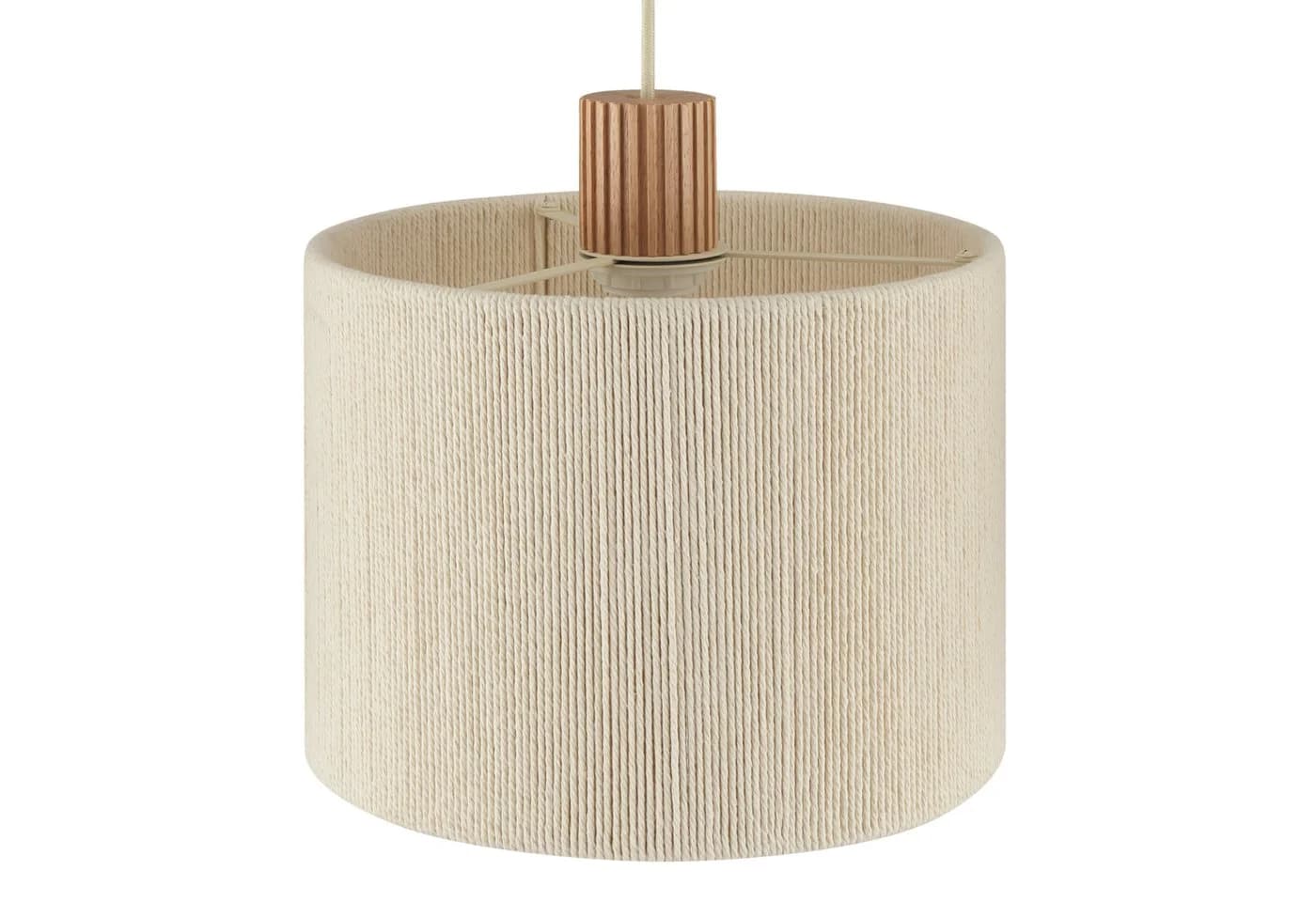 Lightbox Pendelleuchte 3x E27 Beige/Braun Metall/Holz/Textil - Bild 4
