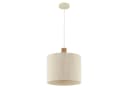 Lightbox Pendelleuchte Beige Textil Holz E27 Bild 3