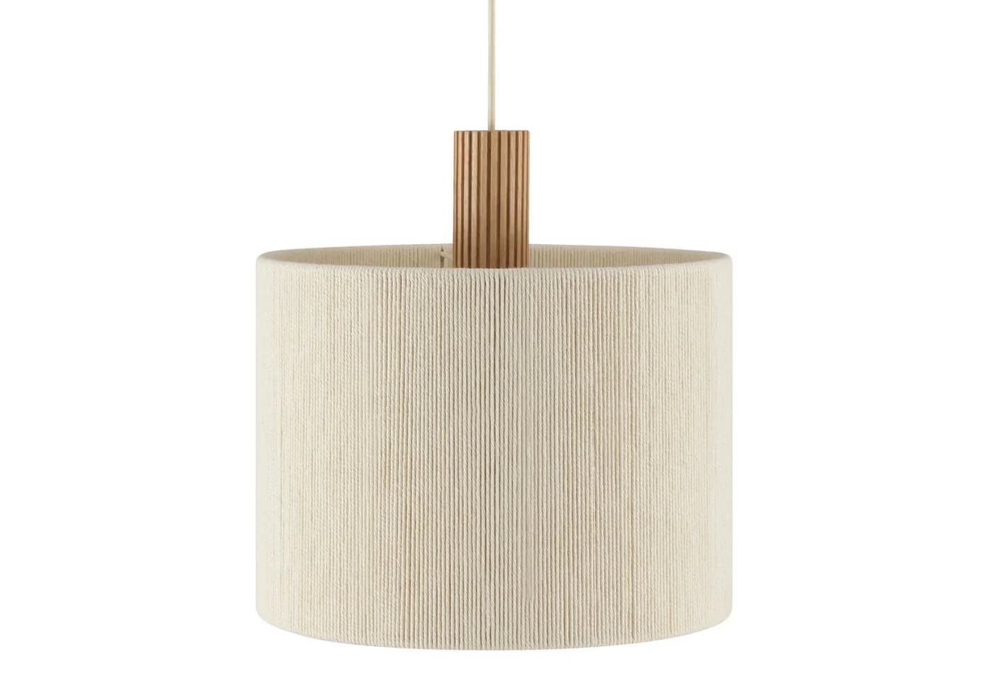 Lightbox Pendelleuchte Beige Textil Holz E27 - Bild 4