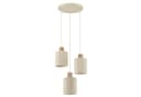 Lightbox Pendelleuchte 3-flammig beige Textil Holz Bild 3